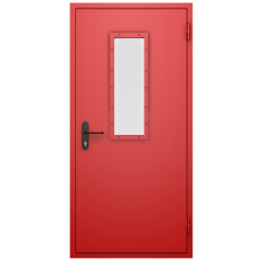 Дверь однопольная противопожарная остекленная